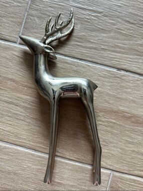 Silver metal reindeer Christmas decor farmhouse
